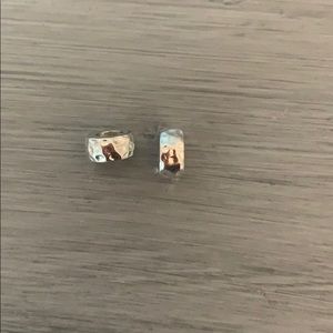 Pandora like hammered silver beads (2)